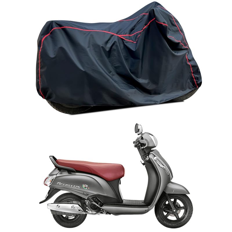 Image of Waterproof Scooter Cover Compatible with Suzuki Access SE Fabric UV Protection (Black)
