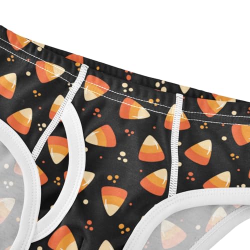 Boys' Exclusive Briefs Toddler Underwear 95% Combed Cotton Boxerbriefs 2T Candy Corn Pattern 694
