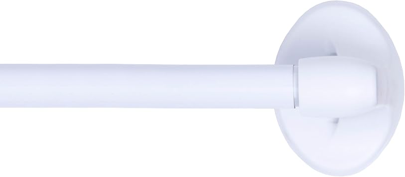 Kenney - Appliance Magnetic Curtain Rod, No-Drill Installation for Steel Surfaces, 5/8" Diameter, Adjustable 16"28", Multi-Use for Windows, Doors & Appliances, White