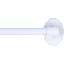 Kenney - Appliance Magnetic Curtain Rod, No-Drill Installation for Steel Surfaces, 5/8" Diameter, Adjustable 16"28", Multi-Use for Windows, Doors & Appliances, White