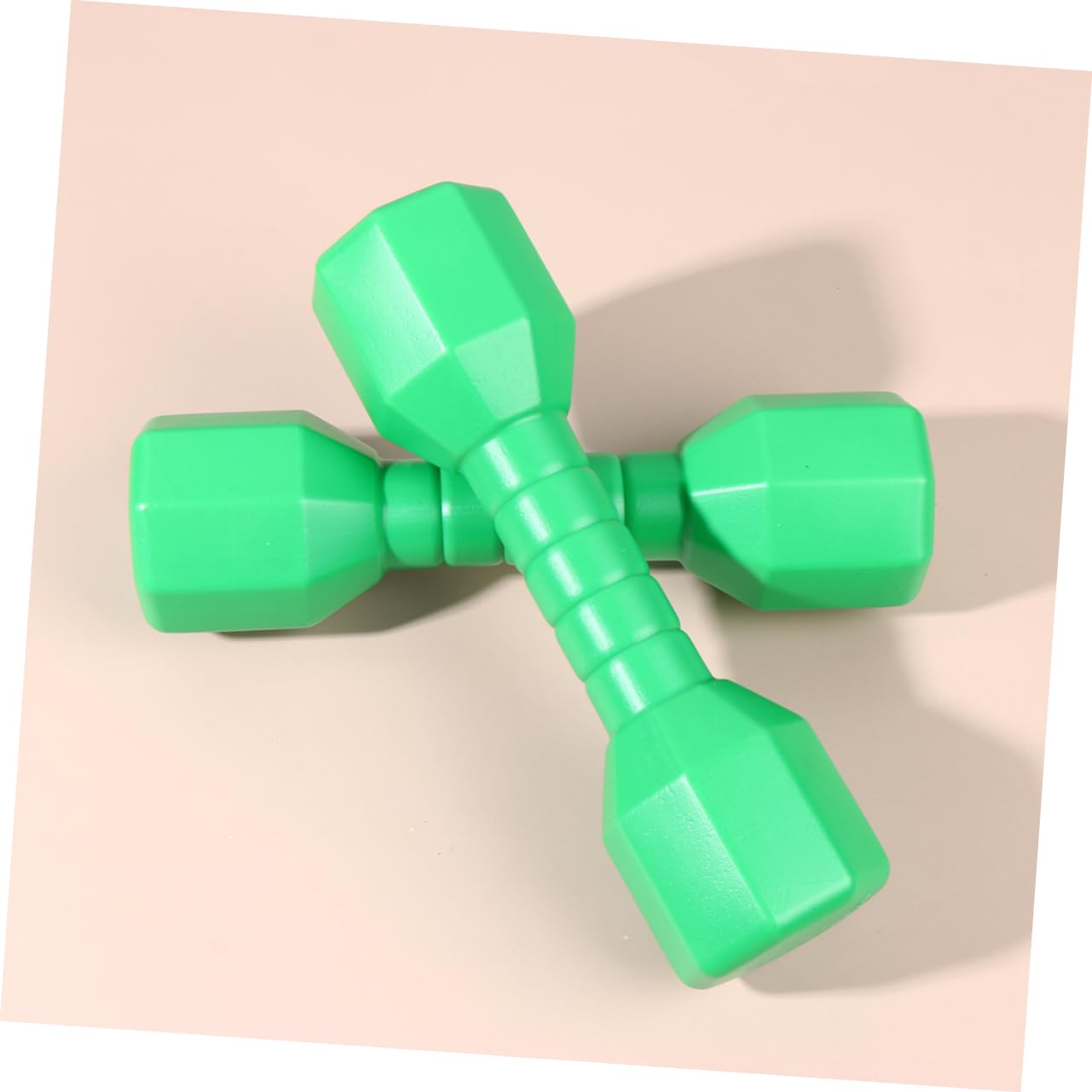 BRIGHTFUFU 4pcs Octagonal Dumbbells Green Plastic Exercise for Fitness Dance and Outdoor Fun Enhances Coordination and Strength