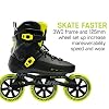 Rollerblade Maxxum 125 Unisex Adult Urban Inline Skate, Black and Lime, Performance Inline Skates