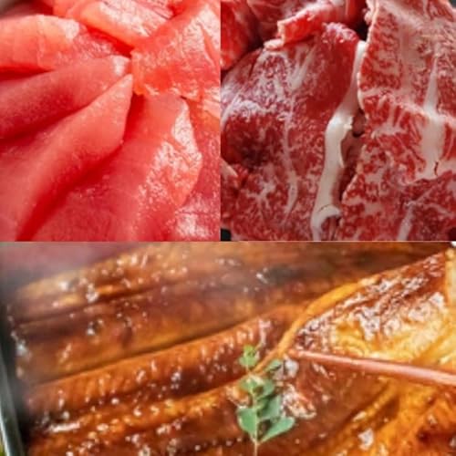 [毎月定期便]紀州和歌山うまいもんセットB(生まぐろ・うなぎ蒲焼・熊野牛)全3回