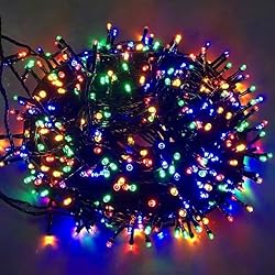 Avoalre Luces Navidad 40M 300 LED, Guirnalda Luces con Pilas Cadena de Luces 8 Modos 4 Colores Impermeable IP44 para Exterior Interior Fiesta Boda Jardín Casa, Rojo/Amarillo/Azul/Verde