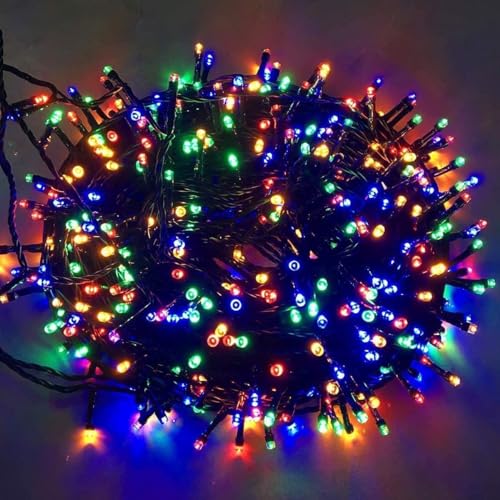 Avoalre Luci Natale con Batteria 300 LEDs 40M Catena Luminosa 8 Modalità 4 Colori Stringa Luci Impermeabile IP44 Luci Decorative per Interno Esterno Festa Albero di Natale, Rosso/Giallo/Blu/Verd