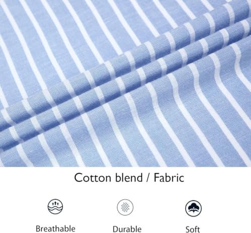 Image of Zombom Men's Regular Fit Vertical Striped Casual Shirt | Full Sleeve Cotton Blend Shirt for Men | Slim Fit Stylish Party