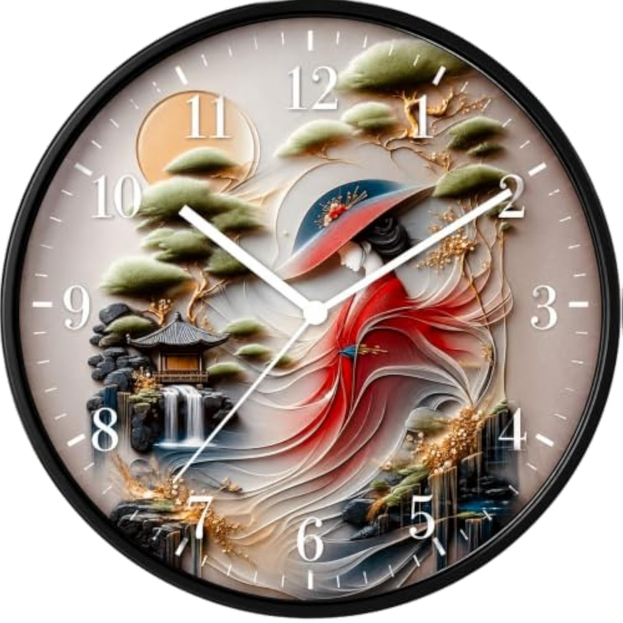 Modern Wall Clock for Living Room, Chic Design