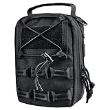 TRIWONDER タクティカルポーチ メンズポーチ サバゲーポーチ ミリタリーポーチ 多機能ポーチ molle ベルトポーチ 登山 サバイバル 探検 キャンプ アウトドア (04 ブラック)