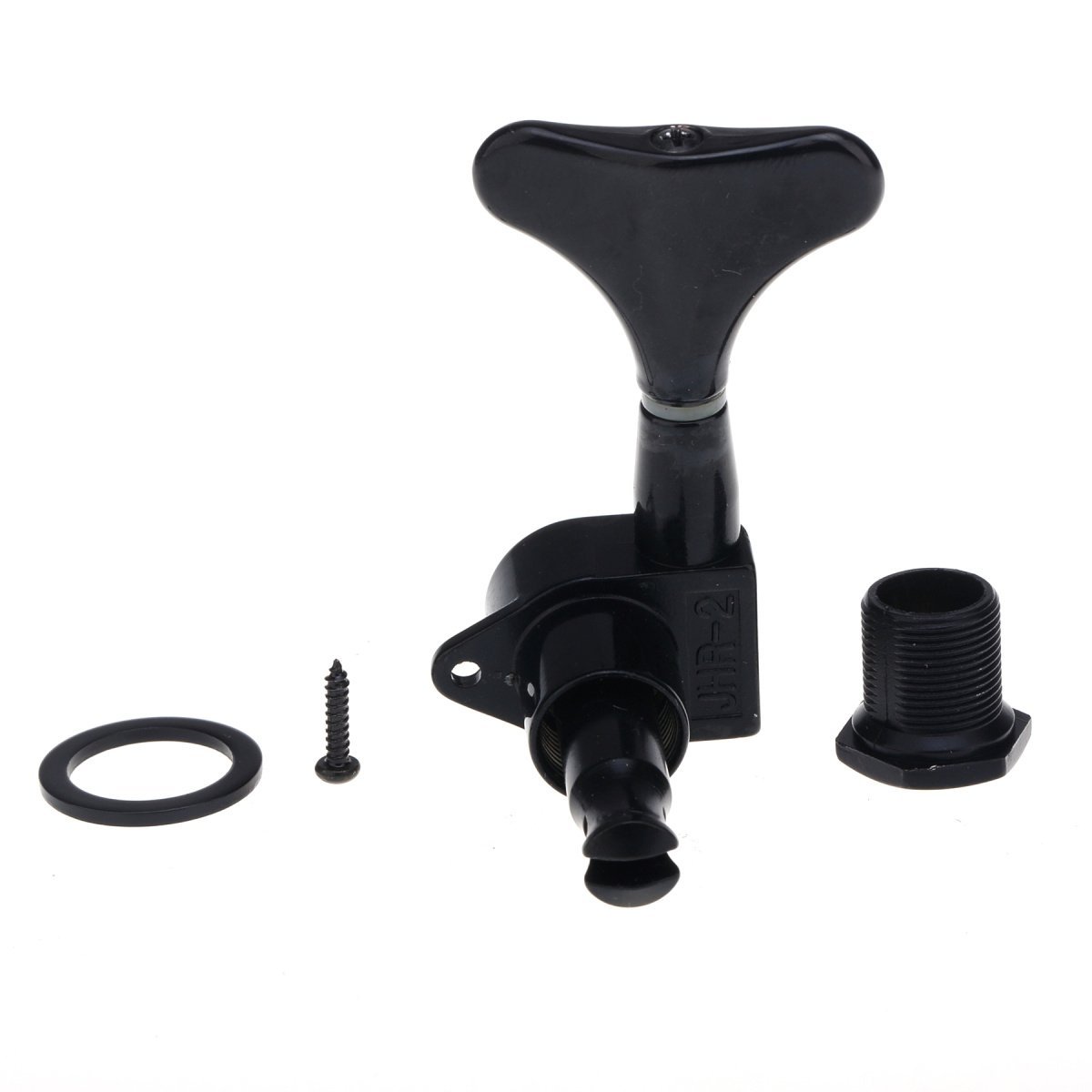 Musiclily Pro Mécaniques Basse Eco 2x2 Scellés pour Ibanez Style Basse Electrique, Noir(lot de 4)