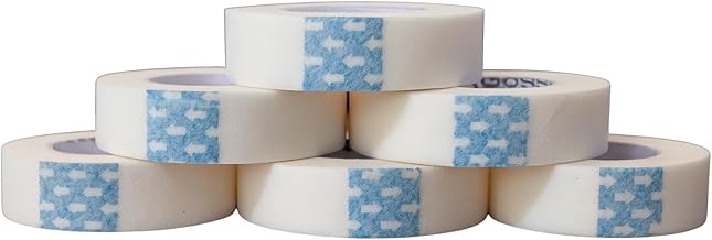 Micropore Surgical Paper Tape (6 Piece .5 Inch), Hypoallergenic, Skin-Friendly, Breathable Medical Adhesive Tape for Wound Care & Dressing 12.5mm x 9.1 MTR