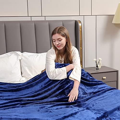 GonZalo GraCia. Dark Purple Cosy Soft Touch 400 GSM Winter Warm Faux Fur Mink Sofa Bed Throw Fleece Blanket (Double 150x200 cm)