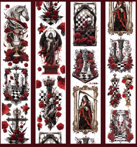 misakinoya マスキングテープ 特殊インク かわいい 少女 少年 マステ シール 極大 透明PET テープ 広幅 (死神-殻光)