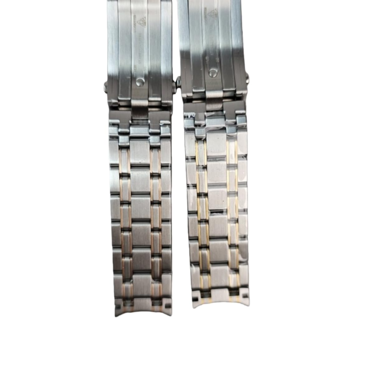 Edelstahl Uhrenarmband 20mm Metall Ersatzarmband Rundanstoß Gliederband Silber Gold Bicolor für Omega Seamaster 300