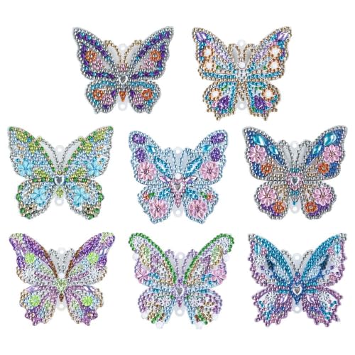 Pendentif papillons diamond painting cadeau créatif adultes