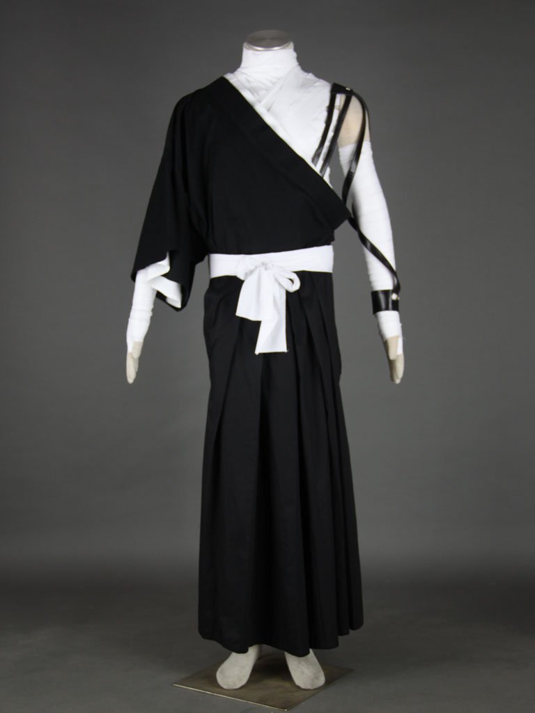Taglia USA Anime Kurosaki Ichigo Cosplay Costumi Lungo Mantello kimono vestito