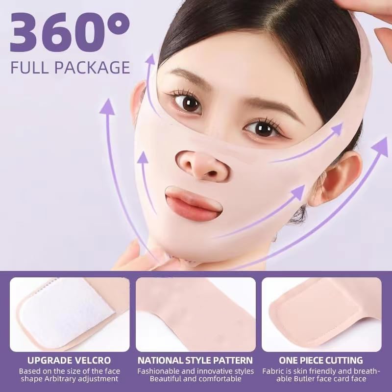 2pc V Line Face Lifting Strap - Chin and Cheek Lifting Bandage for V Face Lift - Sleeping Mask Strap for Women - Gift Idea - Image 7