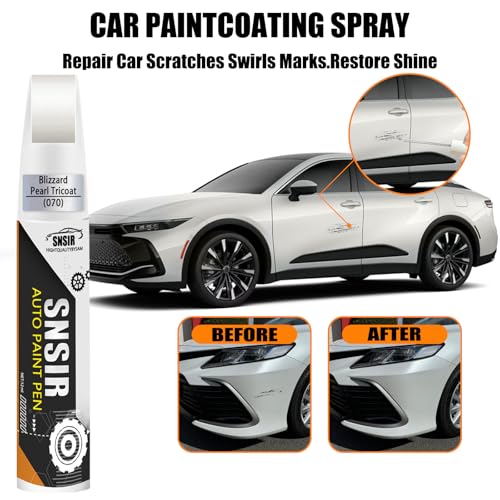 Image of Car Touch up Paint(070 Blizzard Pearl Tricoat) Compatible with Toyota, Car Paint Pen Scratch Repair Two-In-One Touch Up Paint, Premium Car Scratch Remover for Deep Scratches