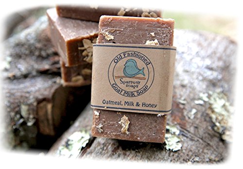 Goat Milk Soap - Old Fashioned Goat Milk Soap Handmade In New England - By Sparrow Soaps (Oatmeal Milk & Honey)