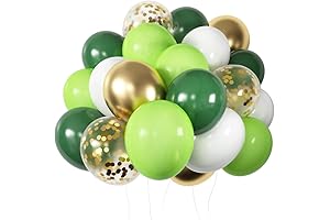 St. Patrick's Day Balloons - 60 Pack Green, Gold, and White