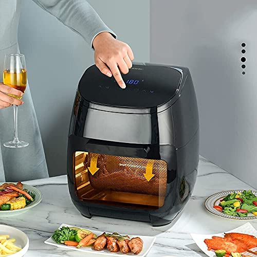 BAOZUPO Haushalt 11 L Luftfritteuse Mit Großem Fassungsvermögen Top-Touchscreen-Ofen Drehbare Heizung Mikrowelle… – Bild 3