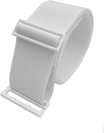 Mens Elastic Belt. The Original Elastic No Show Belt Invisible Belt With Premium Webbing Made In The USA S, WHITE
