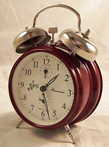 Sternreiter Double Bell Alarm Clock - Red