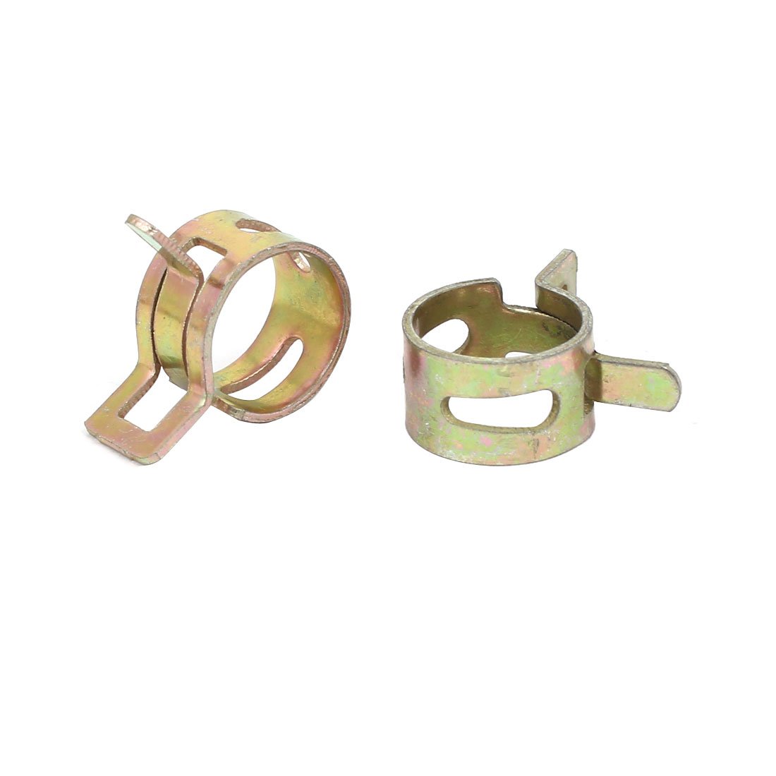 Aexit 11.5mm Inner Clamps Dia Yellow Zinc Plated Water Pipe Fuel Line Hose Clamps Strap Clamps Clips 20pcs