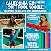 California Sun Deluxe Unsinkable Foam Pool Noodle – Extra Thick, Soft Float for Adults & Teens – Closed-Cell Foam, UV Resistant – Great for Pool, Lake, Beach, and Water Exercise