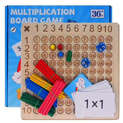Montessori Multiplikationsplatte Mathe, Hölzernes Montessori für mathematische Manipulationen (B) Cover