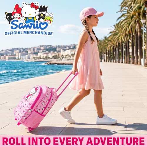 Get Trend Sanrio Hello Kitty Girls 2-in-1 Rolling Luggage Bag with Wheels by Get Trend - Used condition - Image 2