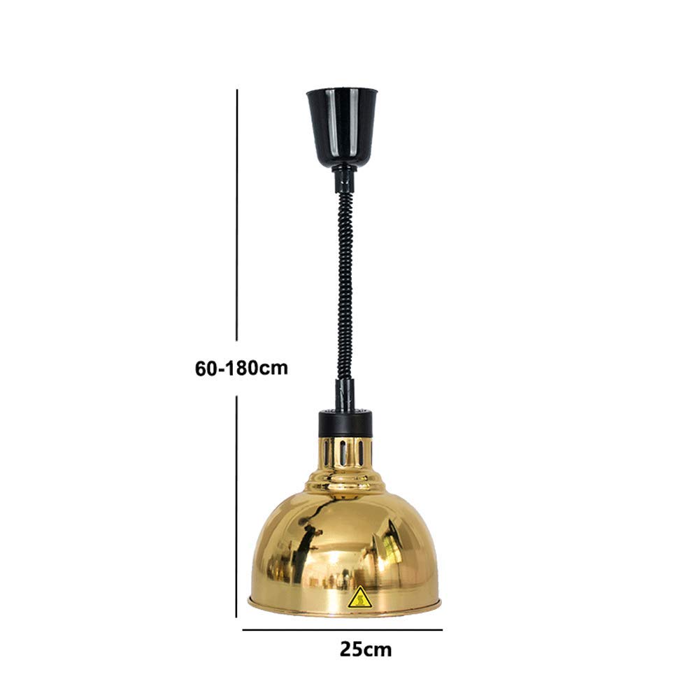 Aprile Fournitures pour Les Restaurants Équipement de Cuisine Lampe pour réchauffer Les Aliments pour Le Buffet Cantine l'hôtel éviter Les Aliments froids Chauffe-Plats 250w, 5-Pack