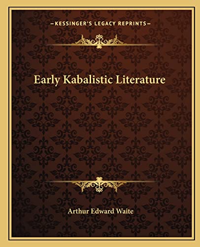 Early Kabalistic Literature
