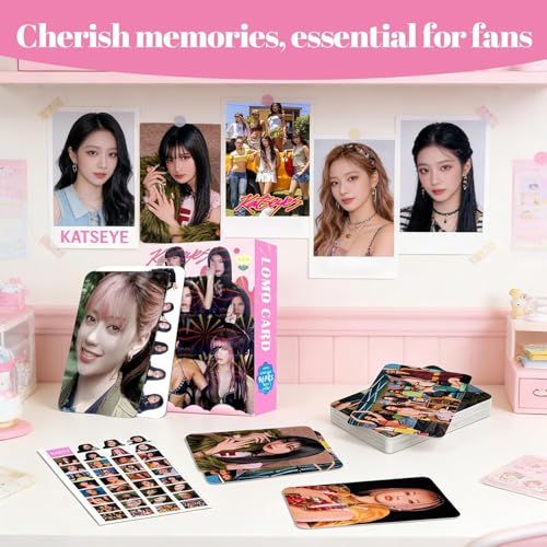 Image of squishy 96 Pcs Katseye Photocards, K-Pop LOMO Cards Collection, Fan Merch for Scrapbooking and Wall Display, Premium Quality Photo Cards for Gift Exchange and Travel Memorabilia