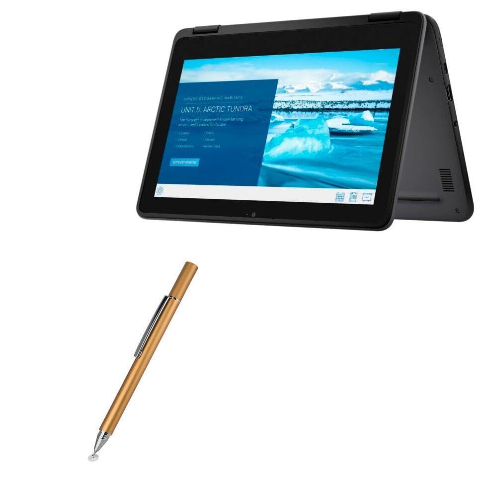 BoxWave Stylus Pen Compatible with Dell Chromebook 3110 2-in-1 - FineTouch Capacitive Stylus, Super Precise Stylus Pen for Dell Chromebook 3110 2-in-1 - Champagne Gold