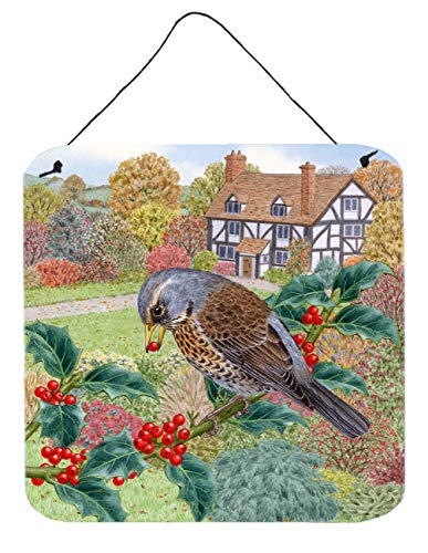 Caroline's Treasures ASAD0678DS66 Fieldfare by Sarah Adams Wall or Door Hanging Prints Aluminum Metal Sign Kitchen Wall Bar Bathroom Plaque Home Decor, 6x6, Multicolor