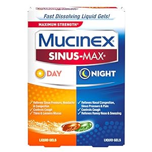 Mucinex Sinus Max Liquid Gels Day & Night, 24 Count (pack Of 24)