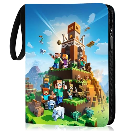 IFHDO Miner Carte Protegeur de Cartes et Classeur Éclair, Livre de Collection avec Fermeture Éclair