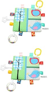 Toyvian 2 Peças Carrinho De Criança Livro Macio Livro De Pano Fofo Livro De Pano Portátil Livro De Pano Educacional Brinquedo De Aprendizagem Infantil Livro De Pano Brinquedos Para Bebês