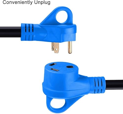 Miniatura 4 de Miady Cable de extensión resistente de 30 amperios para caravana, diseño fácil de desenchufar con organizador de cables, calibre 10, certificación