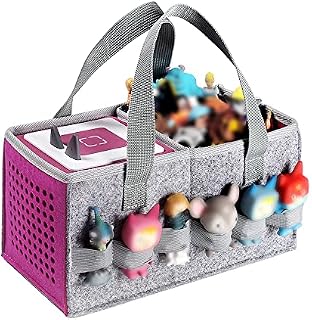 Eyglo Storage Bag for Toniebox Starter Set and Tonies Figurine,Protective Holder Organizer with Plenty of Space for Toniebox Accessories,Carry Bag for Toniebox,Tonies Carrier(Purple)