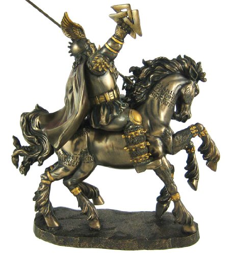 Estatua Odin Dios Nórdico Acabado Bronce miniatura 2