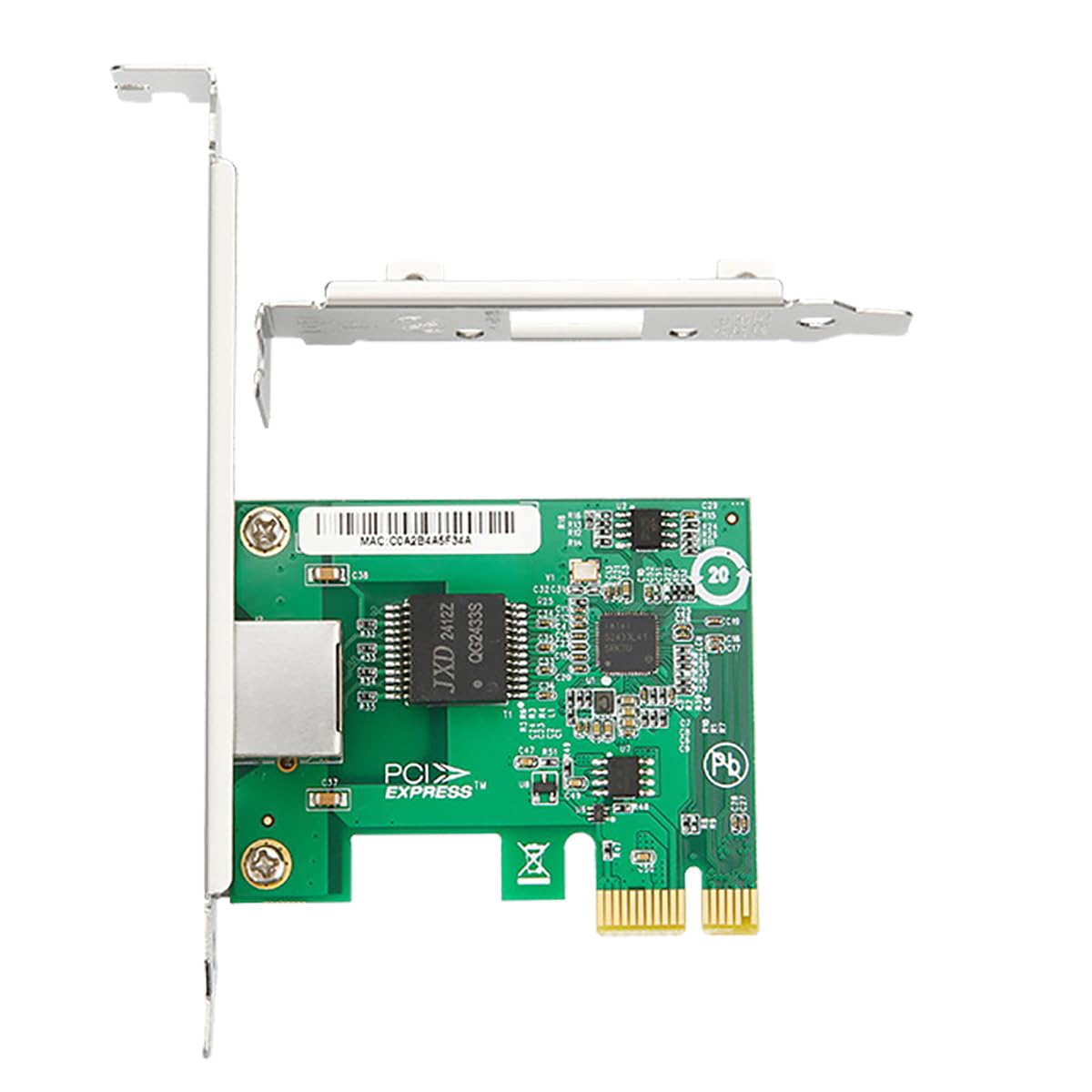 Karta sieciowa PCIe 2.0 x1 do RJ45 2,5G z chipem I226 – szybki adapter Ethernet do gier, NAS i serwerów, kompatybilna z ESXi 8, obsługuje 10/100/1000/2500 Mb/s, karta LAN o niskim opóźnieniu