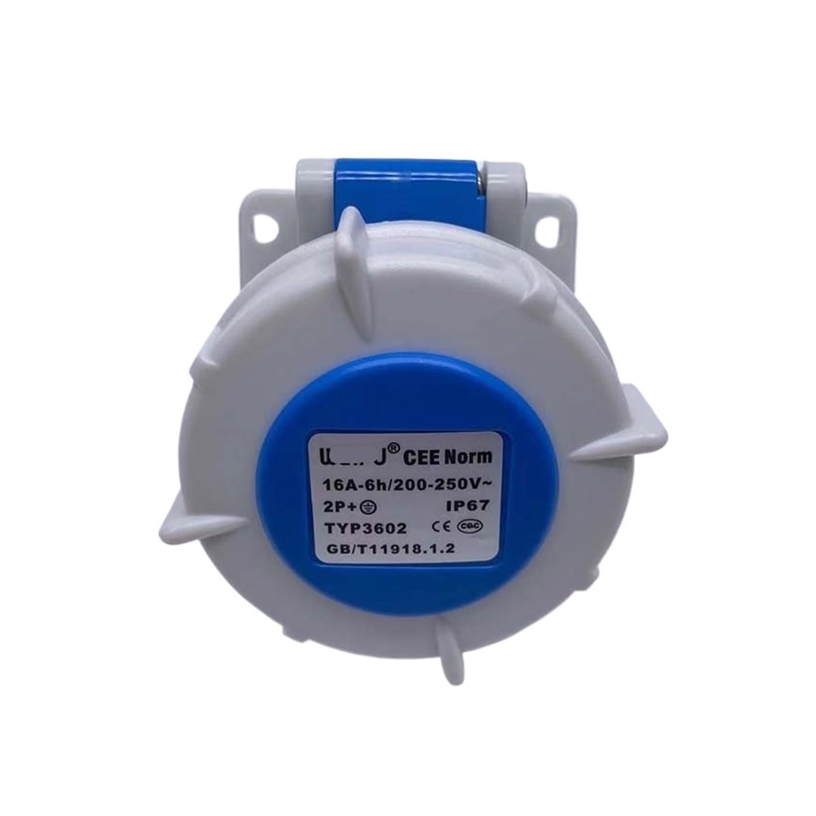 Enchufe industrial TYP3602 inclinado IP67 que resiste agua y polvo en talleres