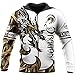 Produktbild Tierkunst Fly Dragon Symbol Tattoo Unisex 3D Print Trainingsanzug Streetwear Reißverschluss/Sweatshirts/Hoodies/Jacke Zipper XXL
