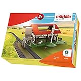 mit Tierfiguren, Ställen, Strohballen