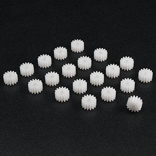 Image of uxcell 20pcs Plastic Gears 14 Teeth Model 142A Reduction Gear Plastic Worm Gears for RC Car Robot Motor