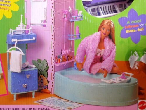 Barbie All Around Home BATHROOM Playset w BATH TUB, SINK & More! (2000)