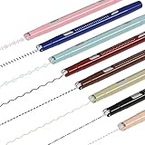 Aechy Dual Tips Colored Pens, Curve Line Marker & Fine Point Journal Pens Fine Tip Drawing Pens for Scrapbooks Bullet Journaling Writing Note Taking Calendar Office School Supplies(8 colors)