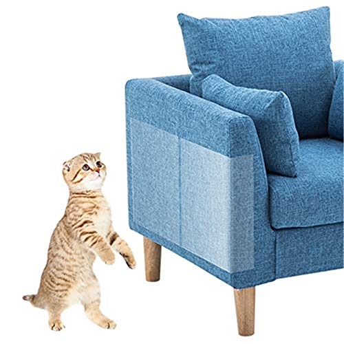 PTPTRATE Kratzschutz for Katze Hund, Kratzschutz Couch Möbelschutz mit Schrauben,Transparenter Kratzschutz für Polstermöbel (12 Stücke) Cover