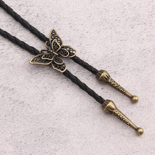 Image of GelConnie Native American Bolo Tie Rodeo Cowboy Leather Necktie Western Necklace Costume Accessories for Men,Women
